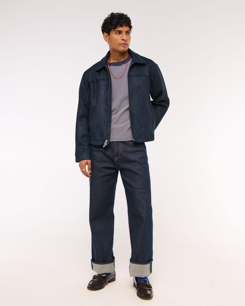Lightweight Vegan Suede Easy Zip Jacket