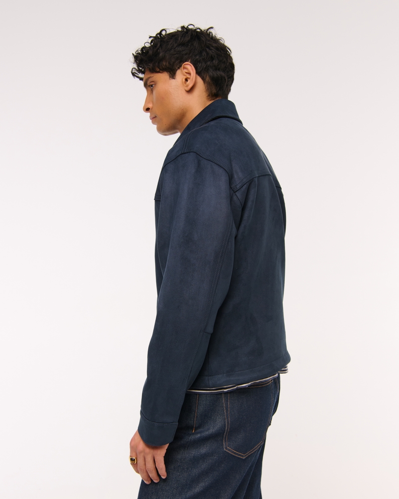 Lightweight Vegan Suede Easy Zip Jacket