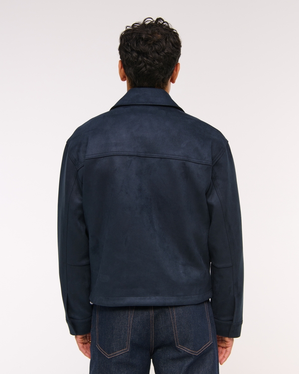 Lightweight Vegan Suede Easy Zip Jacket