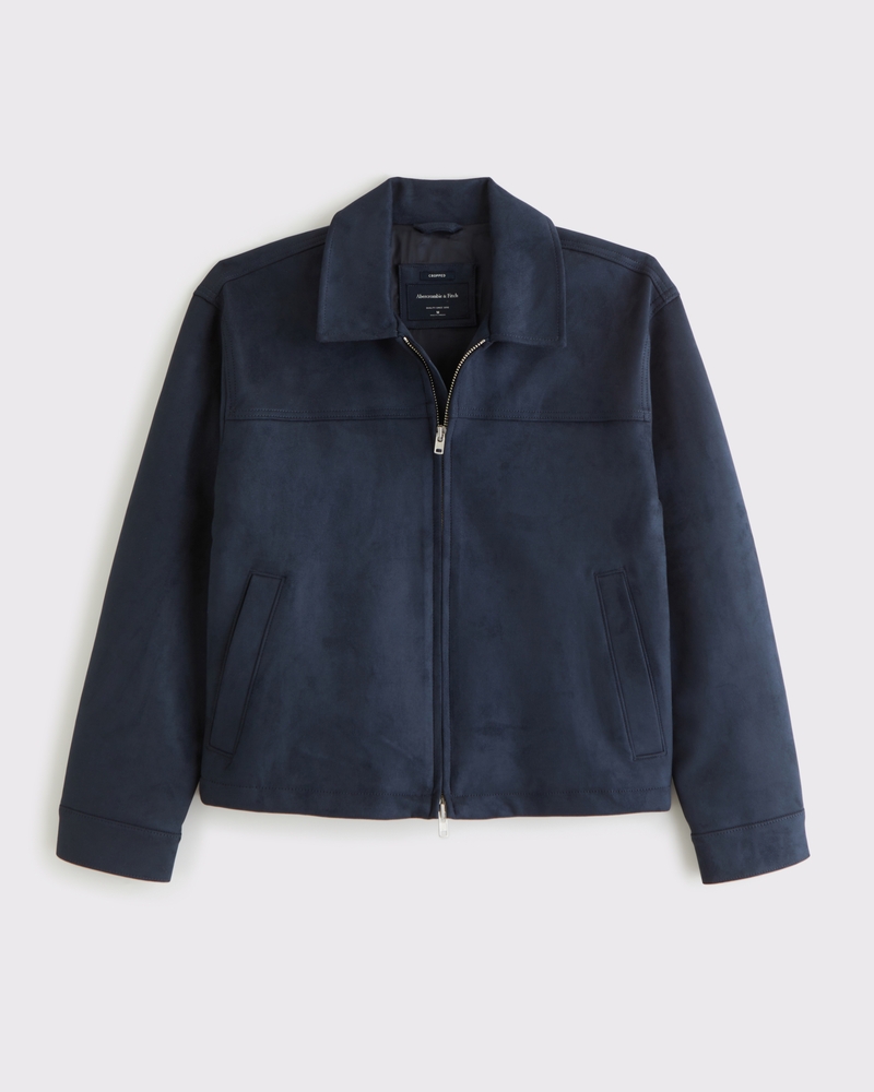 Men's Lightweight Vegan Suede Easy Zip Jacket | Men's Coats
