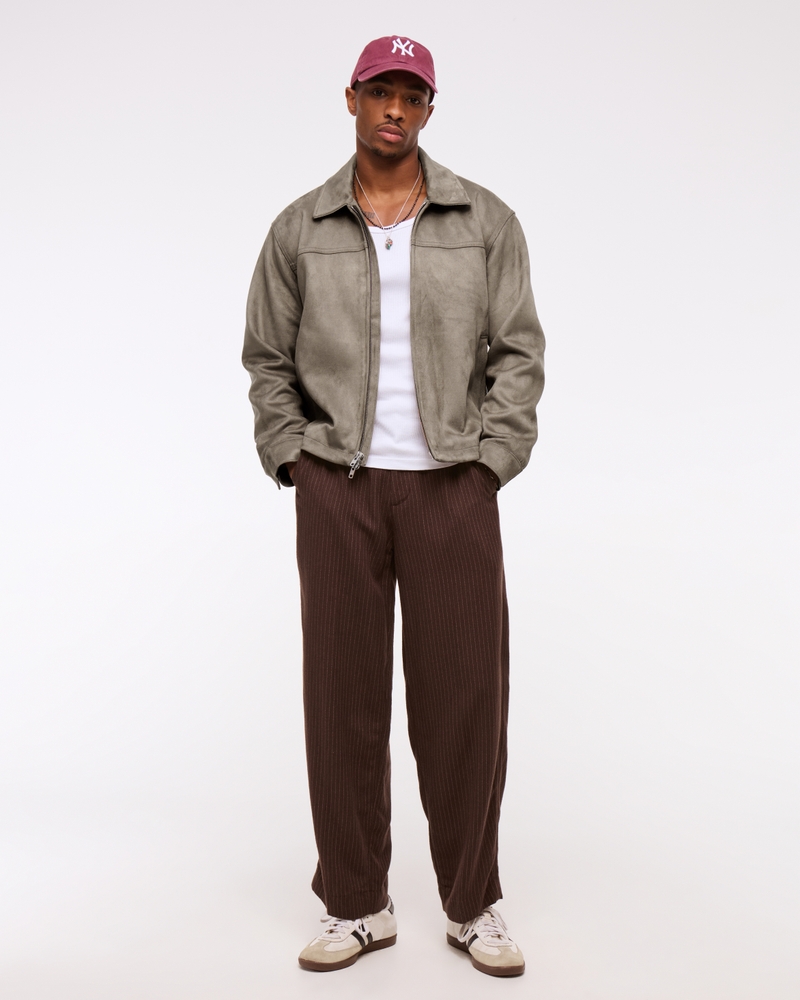 Lightweight Vegan Suede Easy Zip Jacket