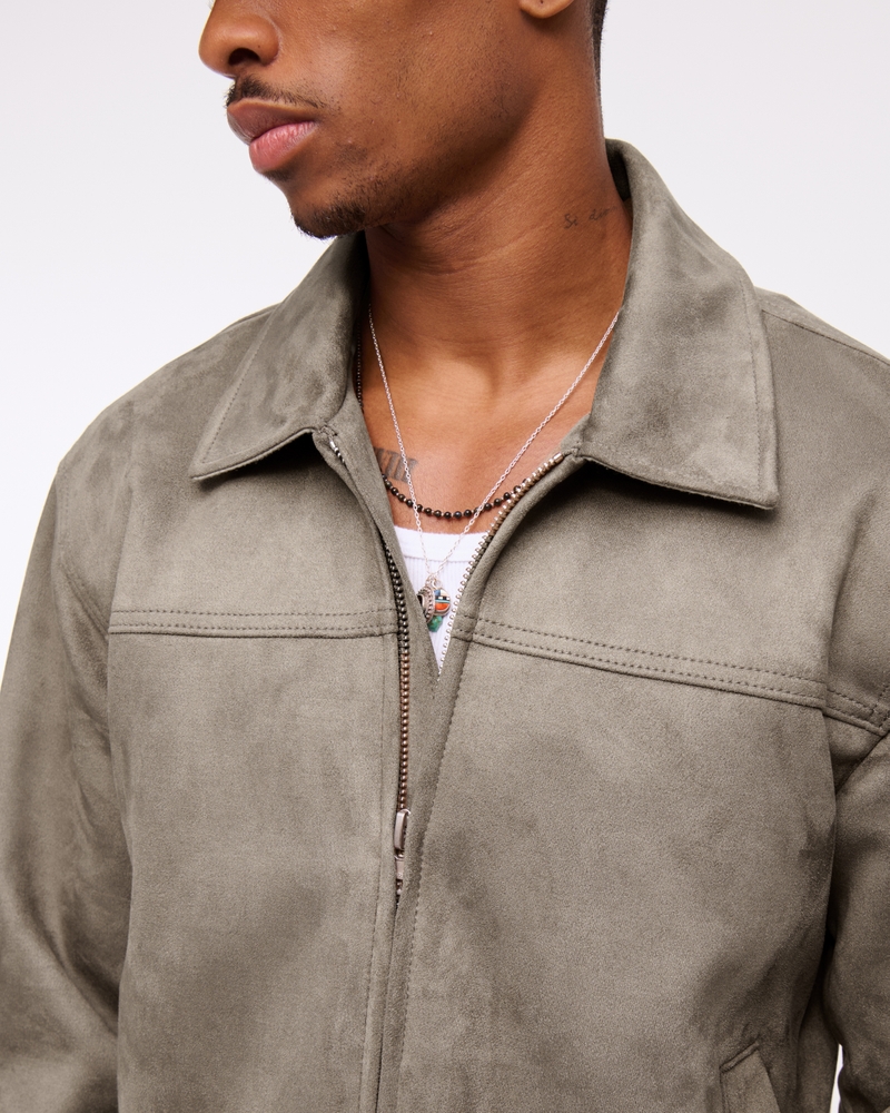 Lightweight Vegan Suede Easy Zip Jacket