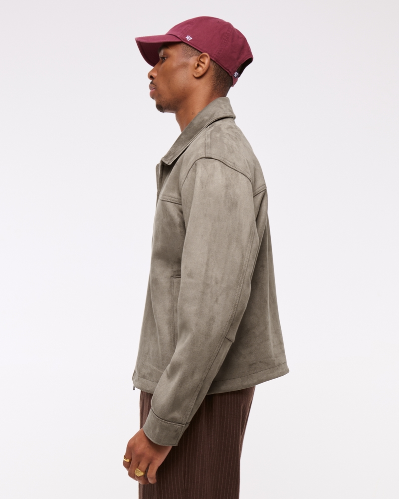 Lightweight Vegan Suede Easy Zip Jacket