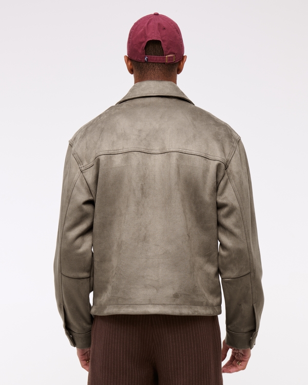 Lightweight Vegan Suede Easy Zip Jacket