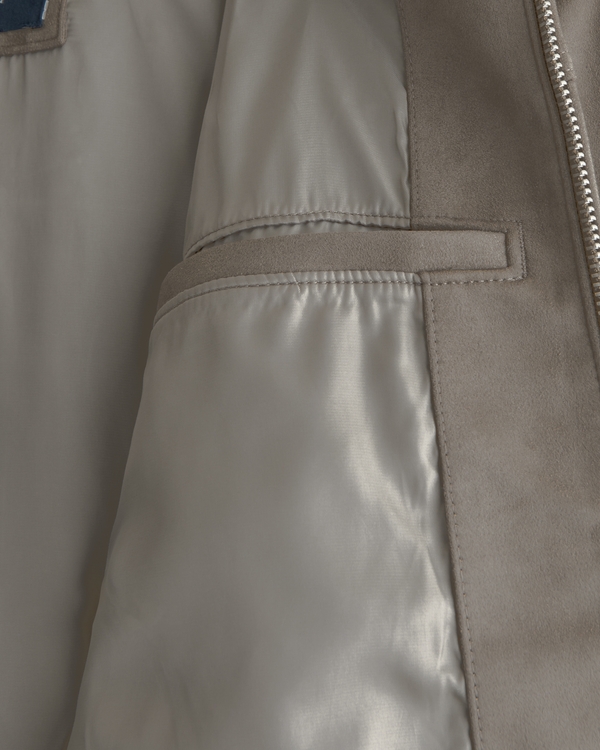 Easy Lightweight Vegan Suede Zip Jacket