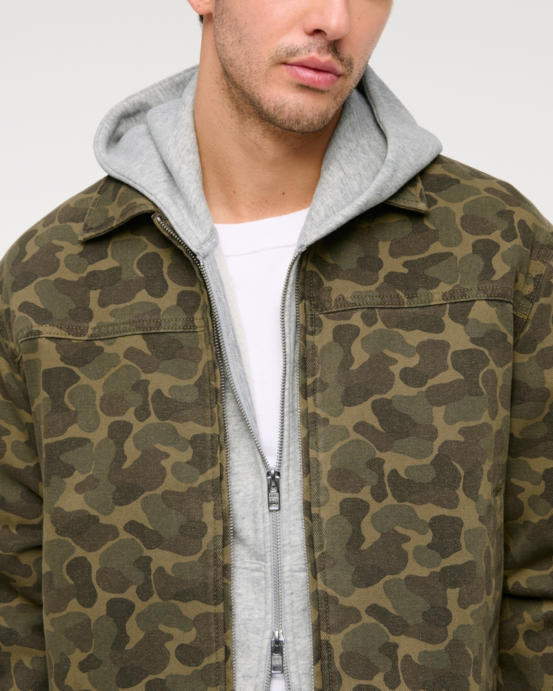 Lightweight Cropped Zip Workwear Jacket
