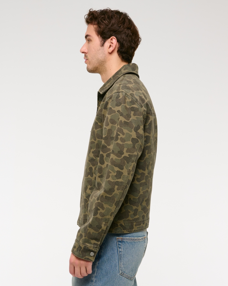 Lightweight Cropped Zip Workwear Jacket