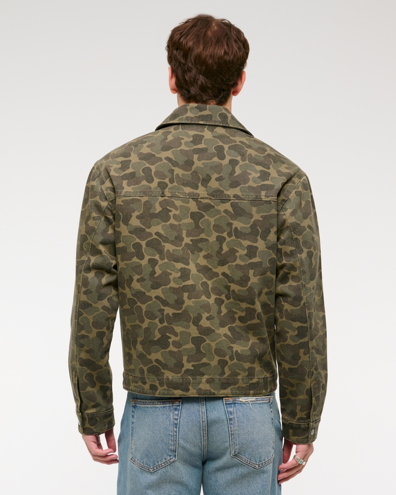 Lightweight Cropped Zip Workwear Jacket