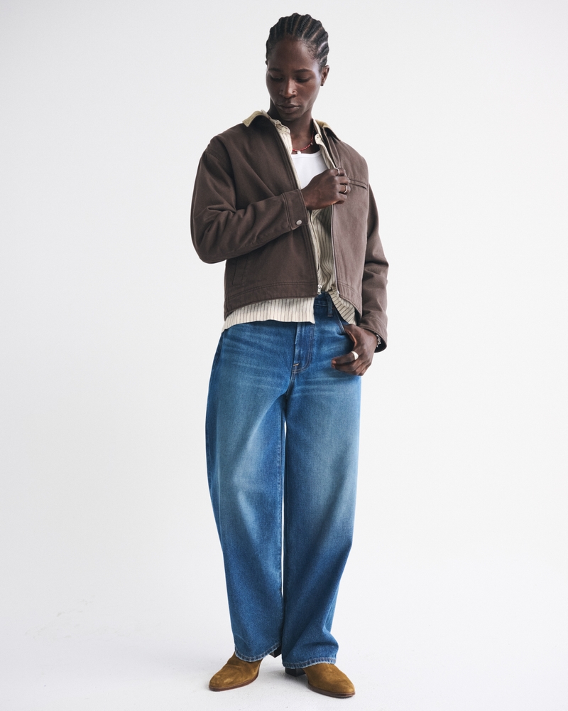 Cropped Zip Workwear Jacket