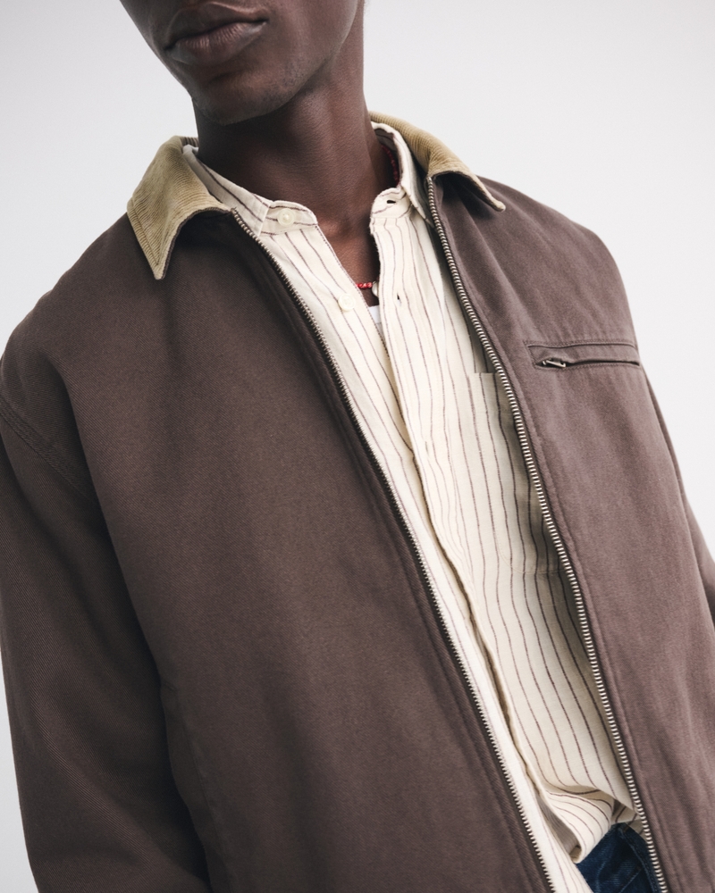 Cropped Zip Workwear Jacket