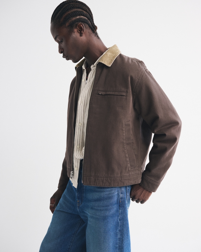 Cropped Zip Workwear Jacket