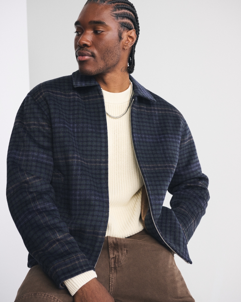 Wool-Blend Zip Jacket