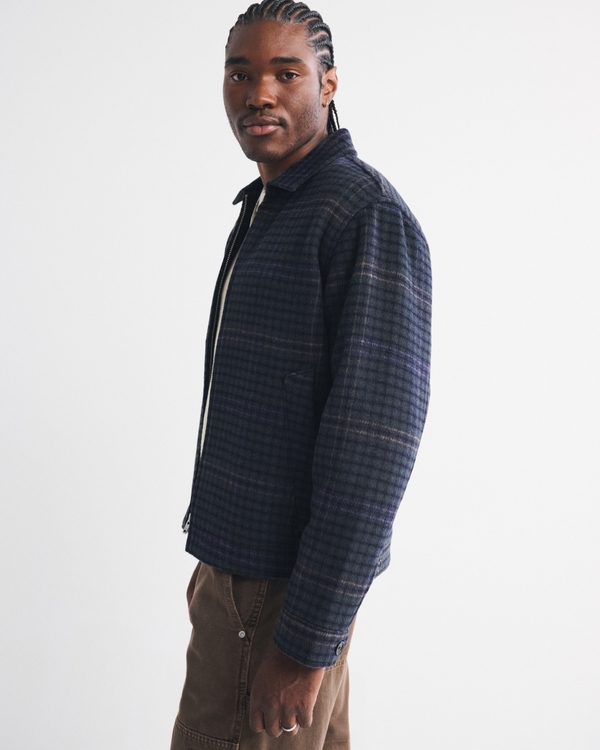 Wool-Blend Zip Jacket