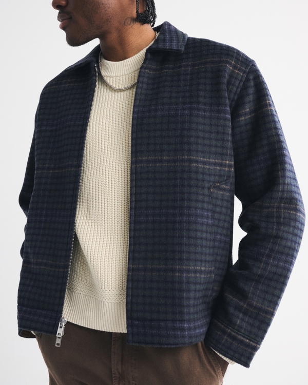 Wool-Blend Zip Jacket