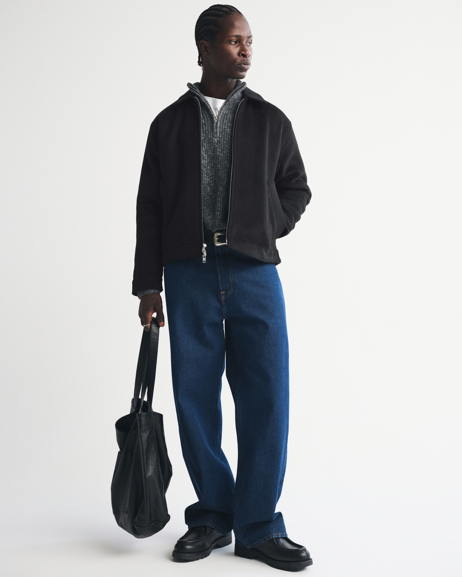 Wool-Blend Zip Jacket