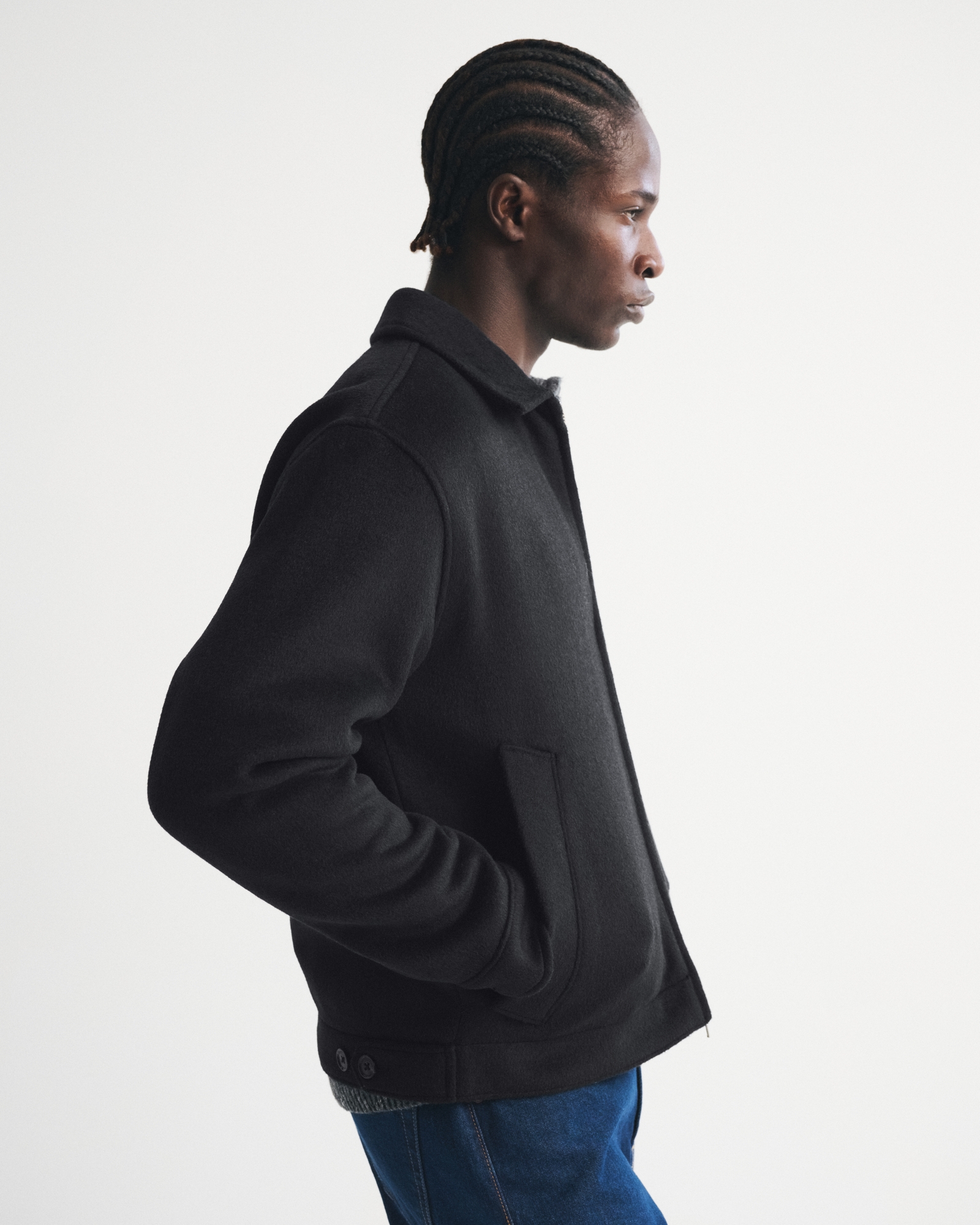 Wool-Blend Zip Jacket