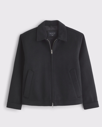 Men's Wool-Blend Zip Jacket | Men's Coats & Jackets | Abercrombie.com