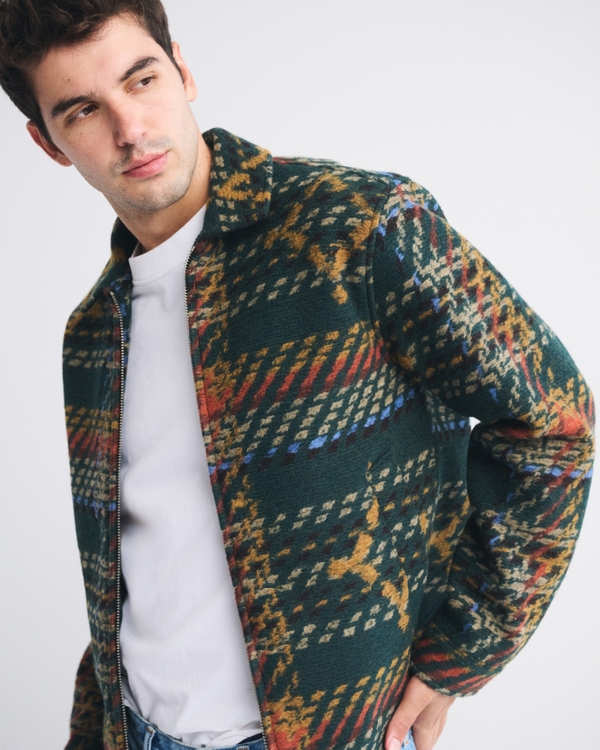 Wool-Blend Zip Jacket