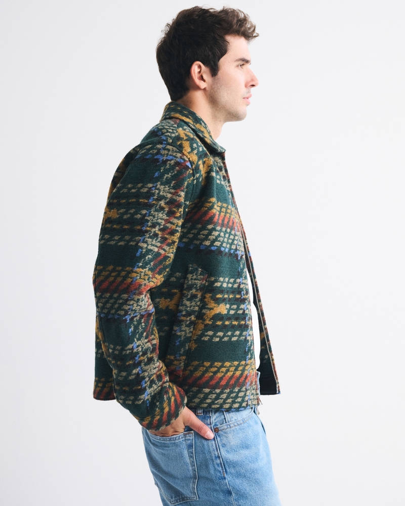 Wool-Blend Zip Jacket