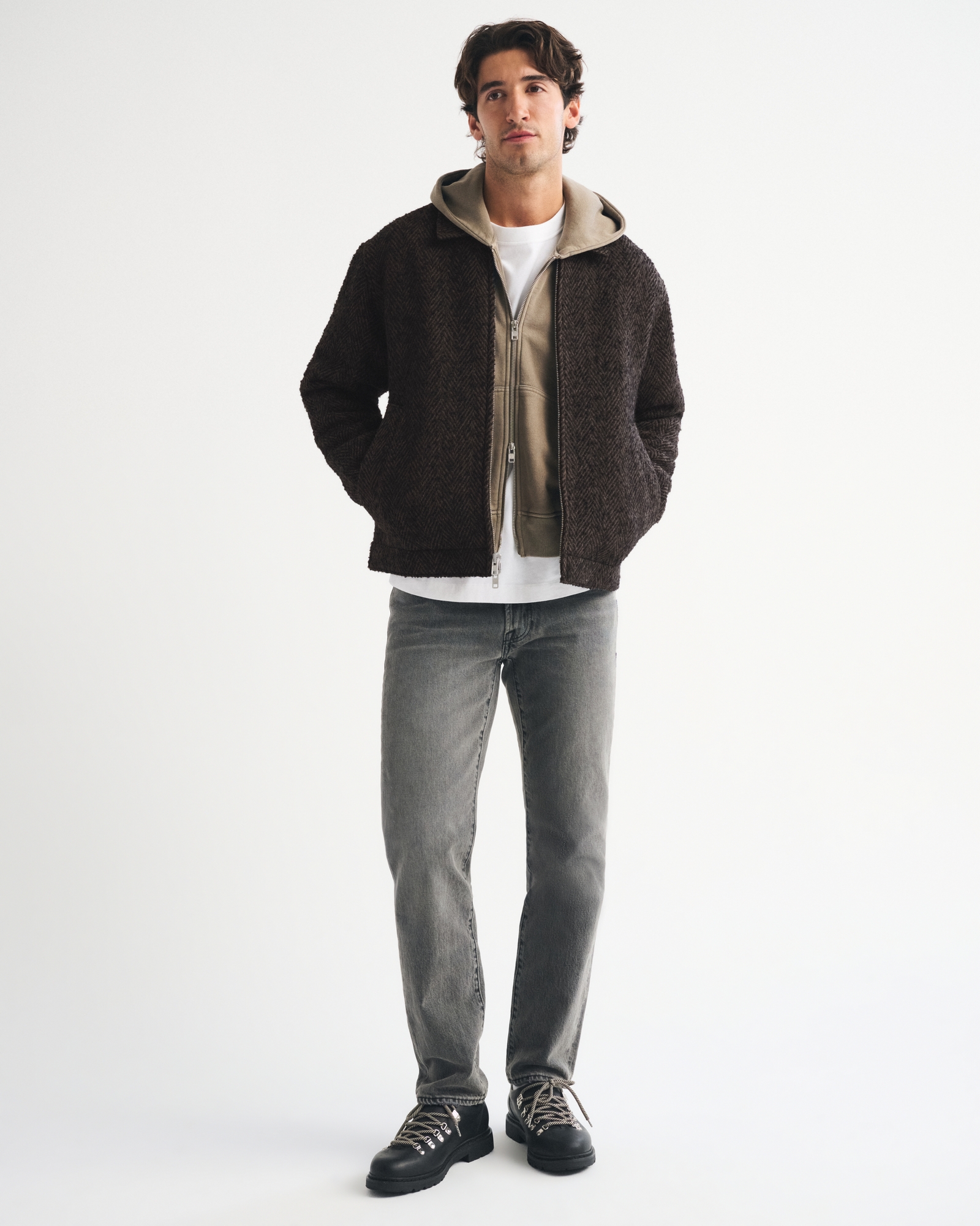 Wool-Blend Zip Jacket