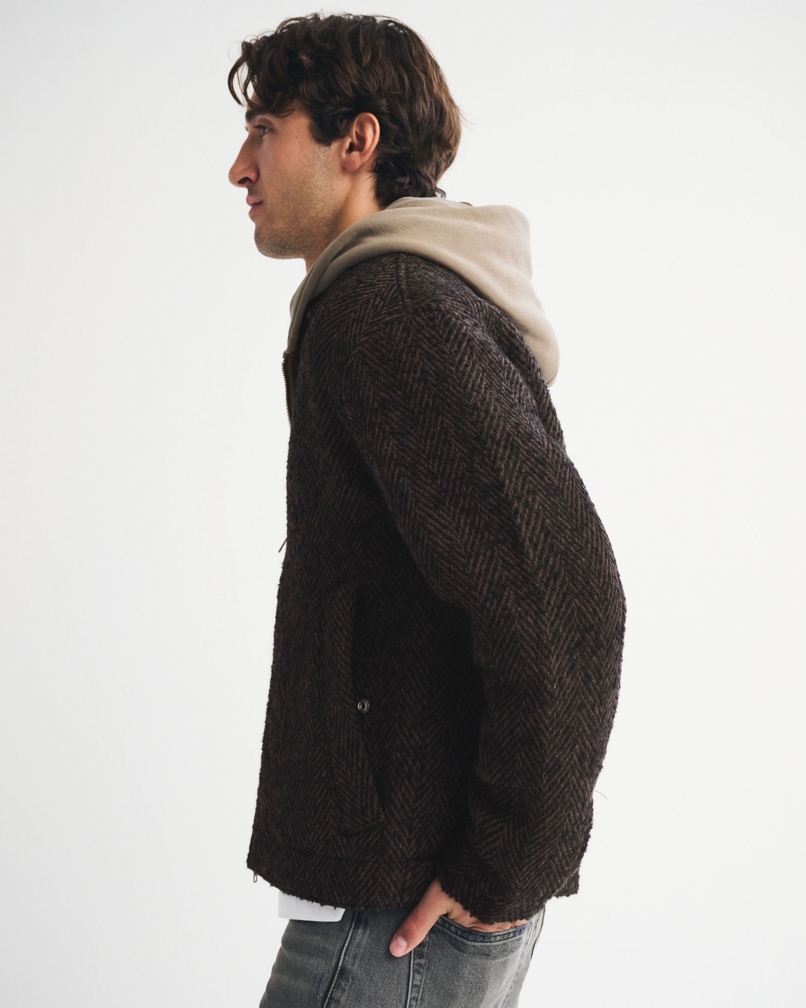 Wool-Blend Zip Jacket