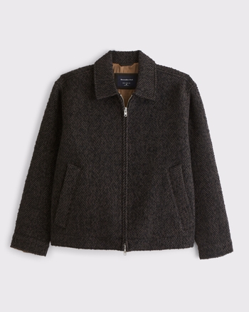 Recycled Wool-Blend Zip Jacket from Abercrombie & Fitch - $119.99