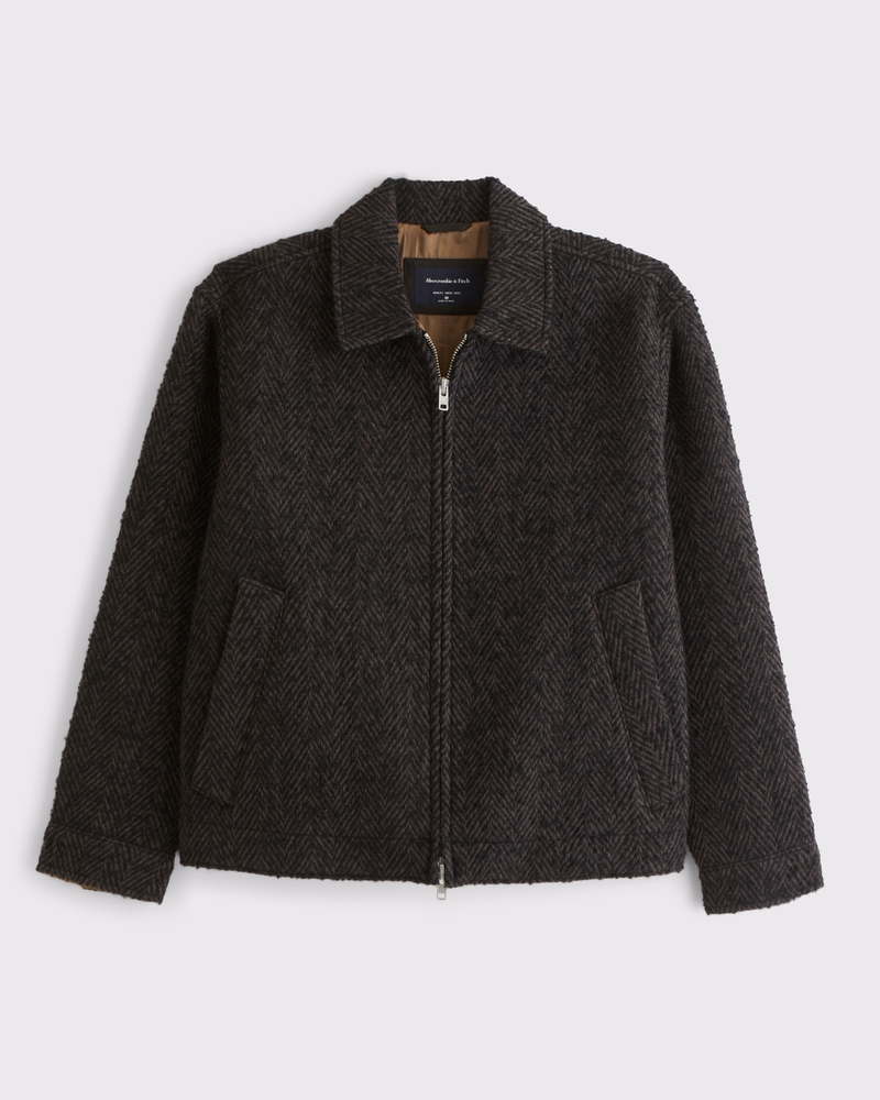 Men's Wool-Blend Zip Jacket | Men's Clearance | Abercrombie.com