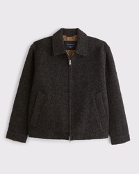 Recycled Wool-Blend Zip Jacket