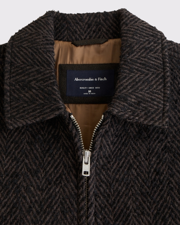 Recycled Wool-Blend Zip Jacket