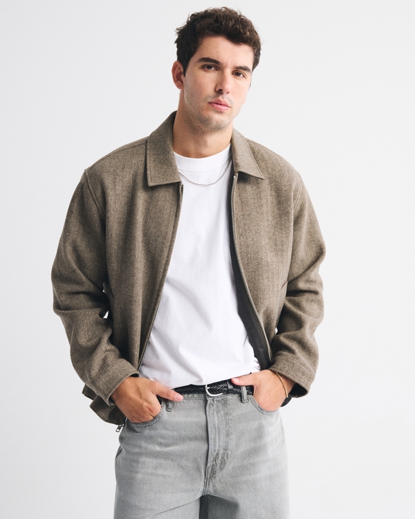 Wool-Blend Zip Jacket