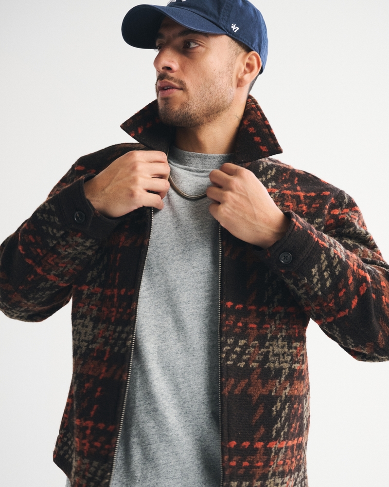 Wool-Blend Zip Jacket