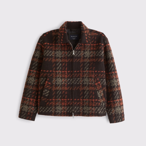 Мужские куртки Abercrombie & Fitch Wool-Blend Zip Jacket