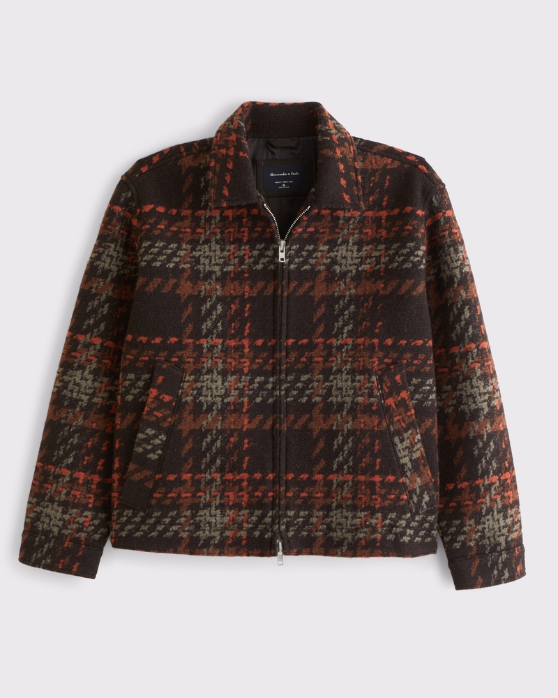 Wool-Blend Zip Jacket