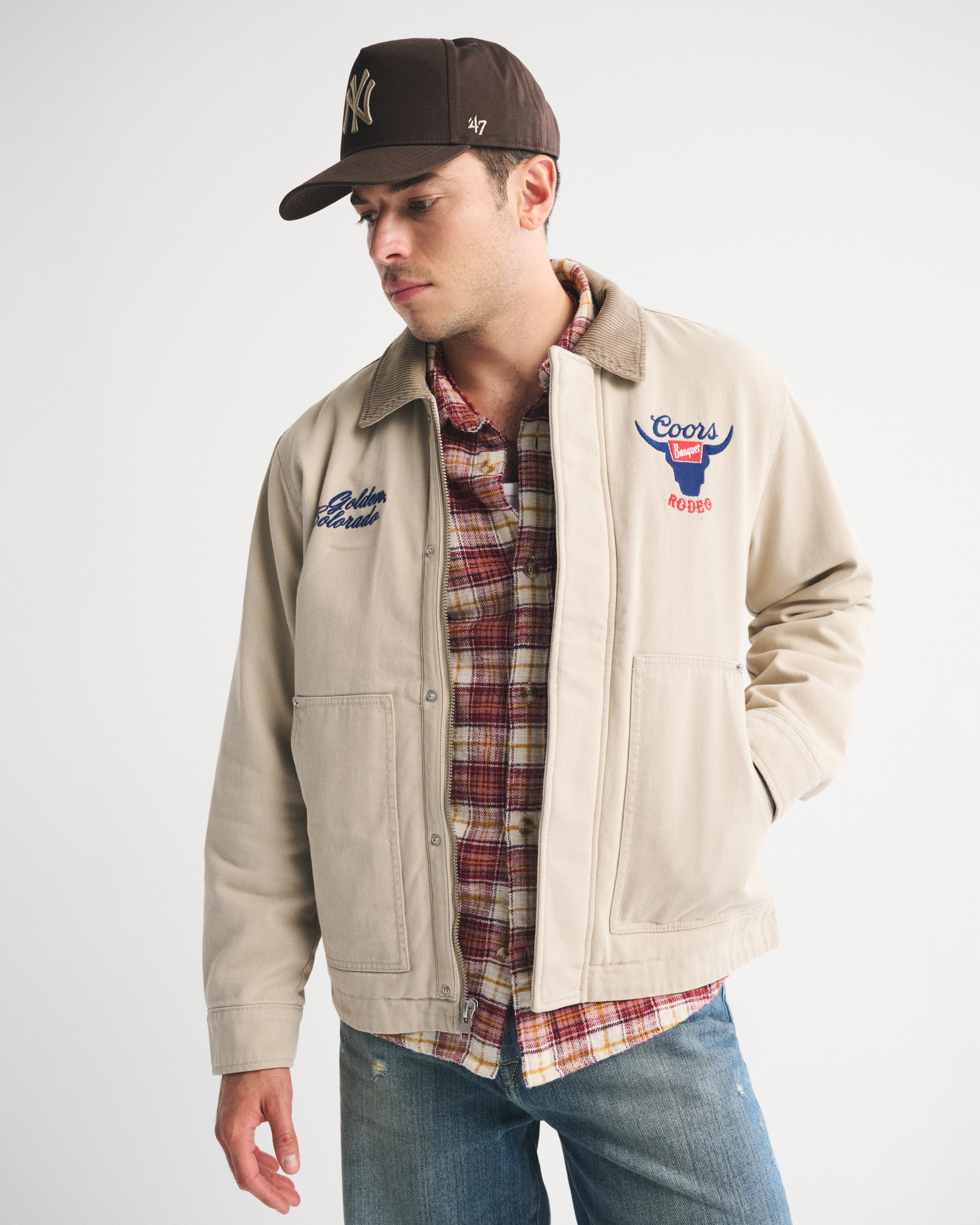 Abercrombie & Fitch Coors Workwear Jacket In Neutral