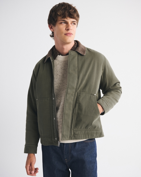 Kanga Zip Workwear Jacket, Grape Leaf view 2