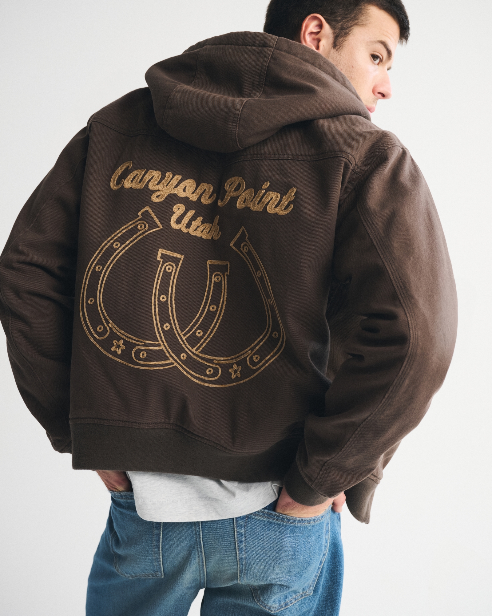 Workwear Hooded Bomber Jacket