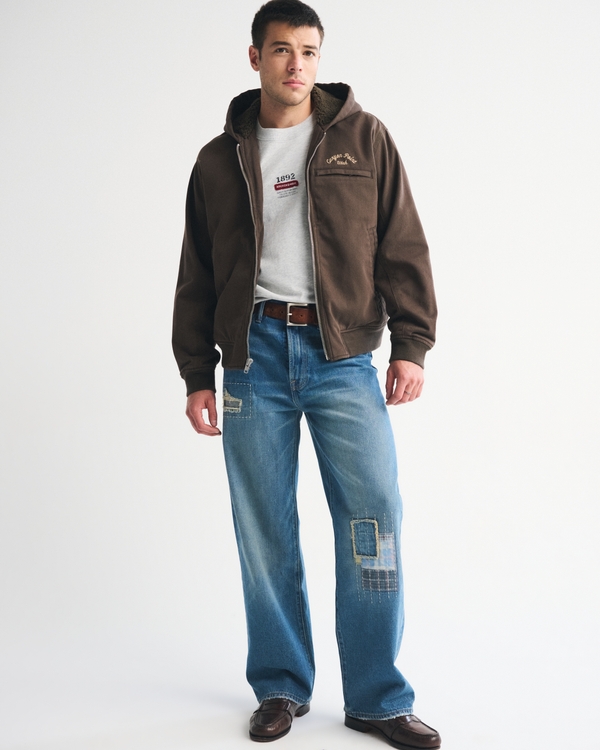 Men's Workwear Hooded Bomber Jacket | Men's Coats & Jackets