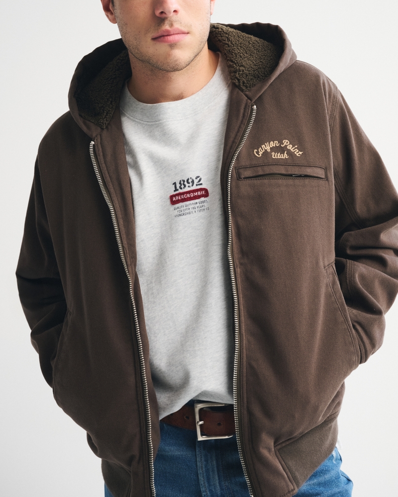 Workwear Hooded Bomber Jacket