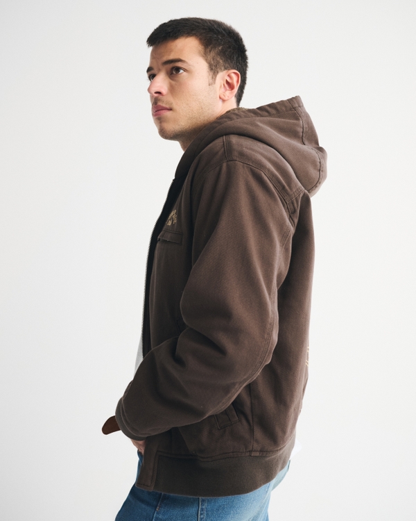 Workwear Hooded Bomber Jacket