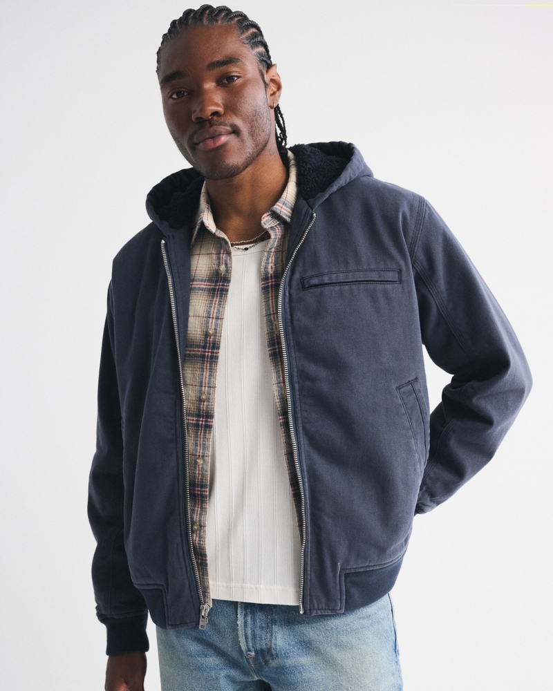 Hooded Workwear Bomber Jacket