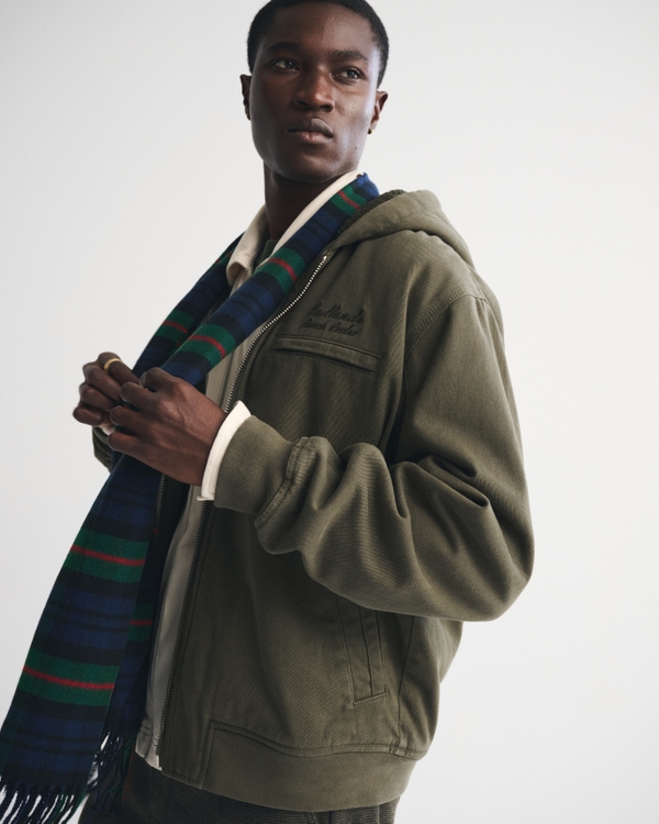 Hooded Workwear Bomber Jacket