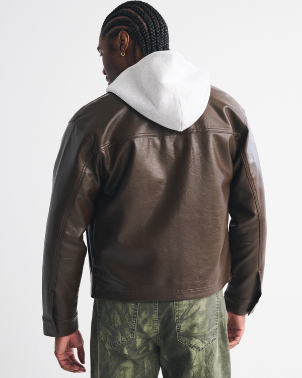 Vegan Leather Zip Jacket