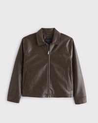 Vegan Leather Zip Jacket