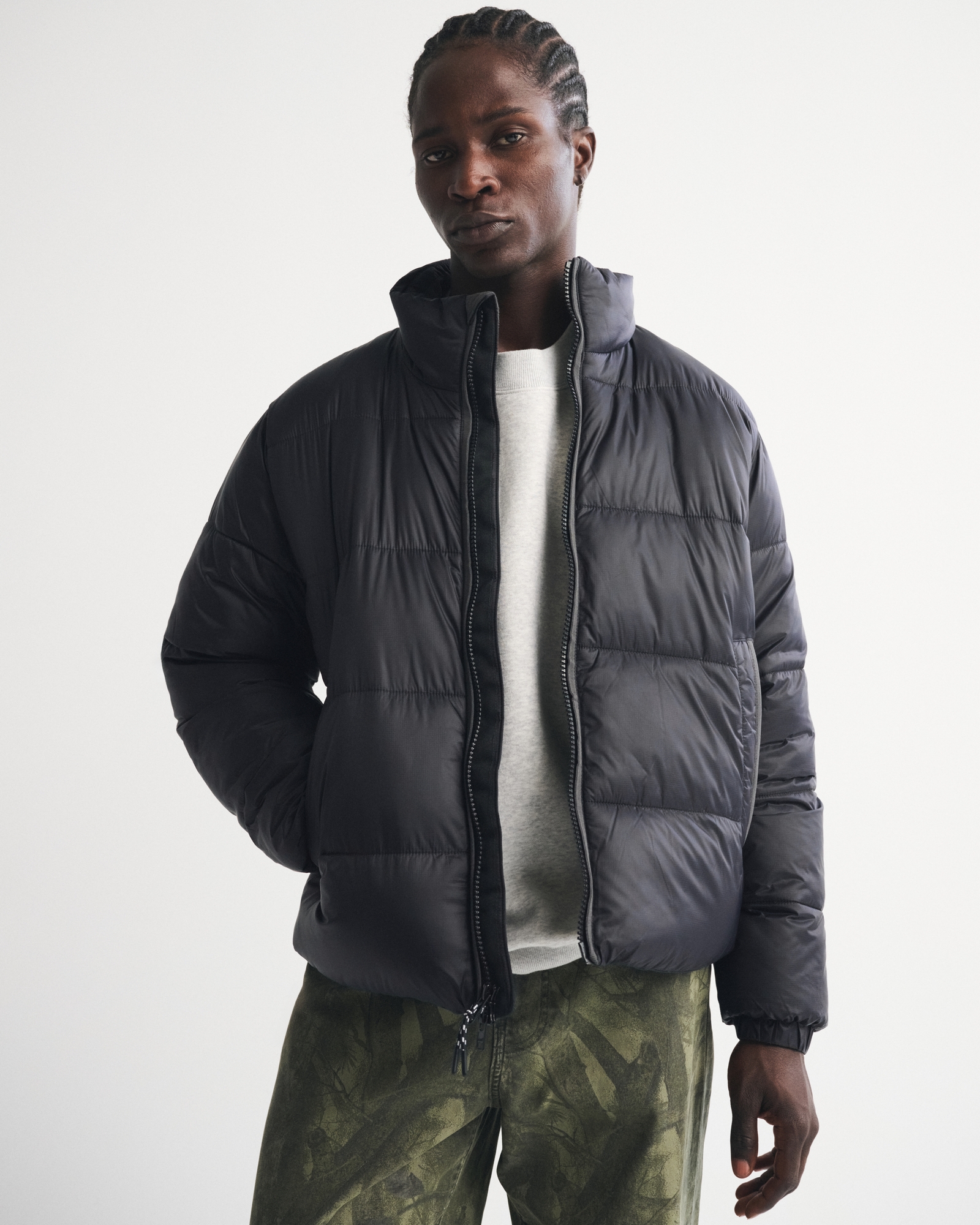 A&F AirCloud Mockneck Puffer