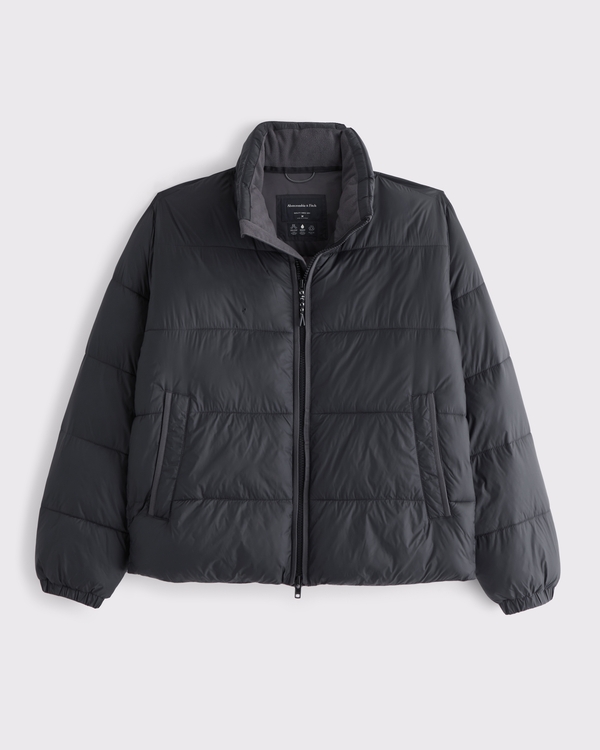 A&F AirCloud Mockneck Puffer, Black view 1
