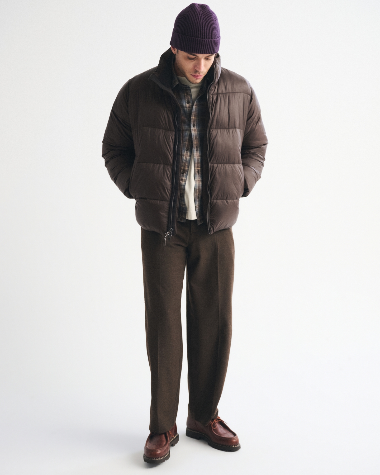 A&F AirCloud Mockneck Puffer