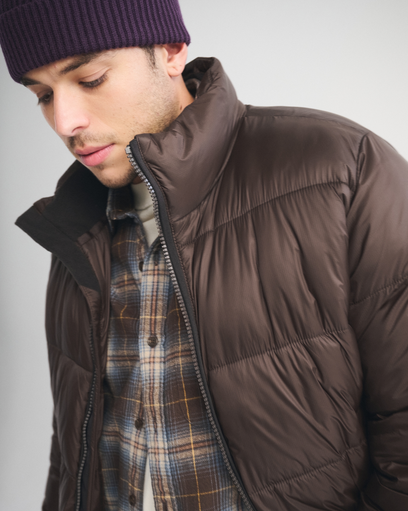 A&F AirCloud Mockneck Puffer