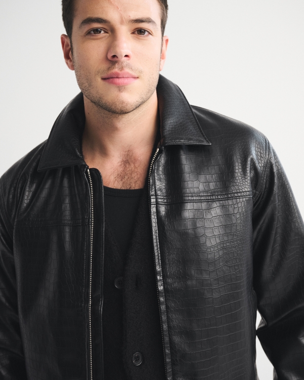 Easy Vegan Leather Zip Jacket