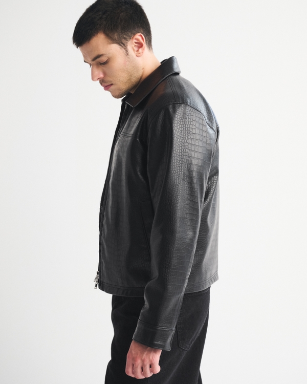 Easy Vegan Leather Zip Jacket