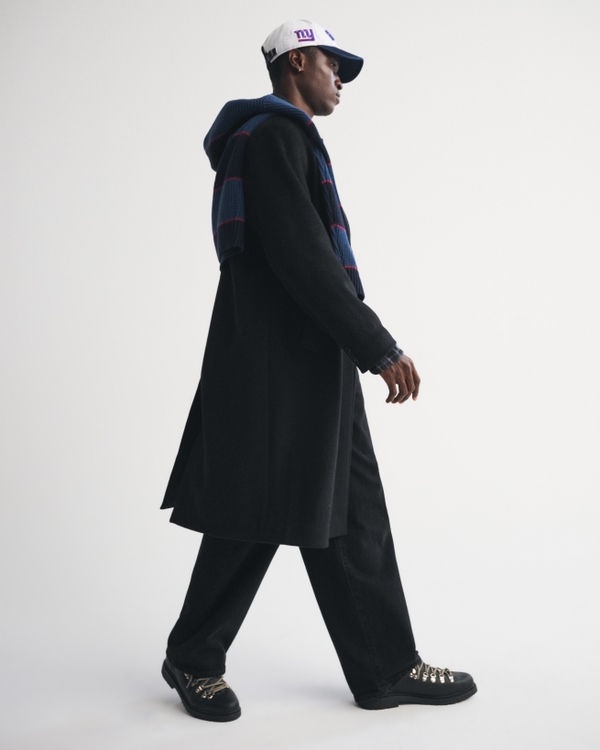 Wool-Blend Double-Breasted Coat